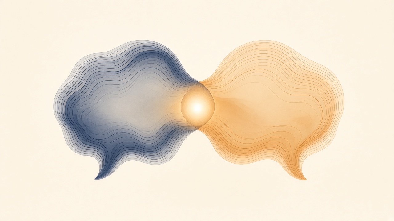 Abstract illustration of speech shapes
